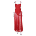 Damen Transparente Maxi-Robe mit elegantem Bustier-Oberteil R&B