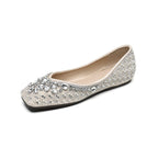 Damen Ballerinas mit funkelndem Strass und eleganter Verzierung