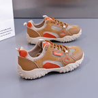 Damen Sportliche Freizeitsneaker mit atmungsaktiver Mesh-Oberfläche und robustem Profil R&B