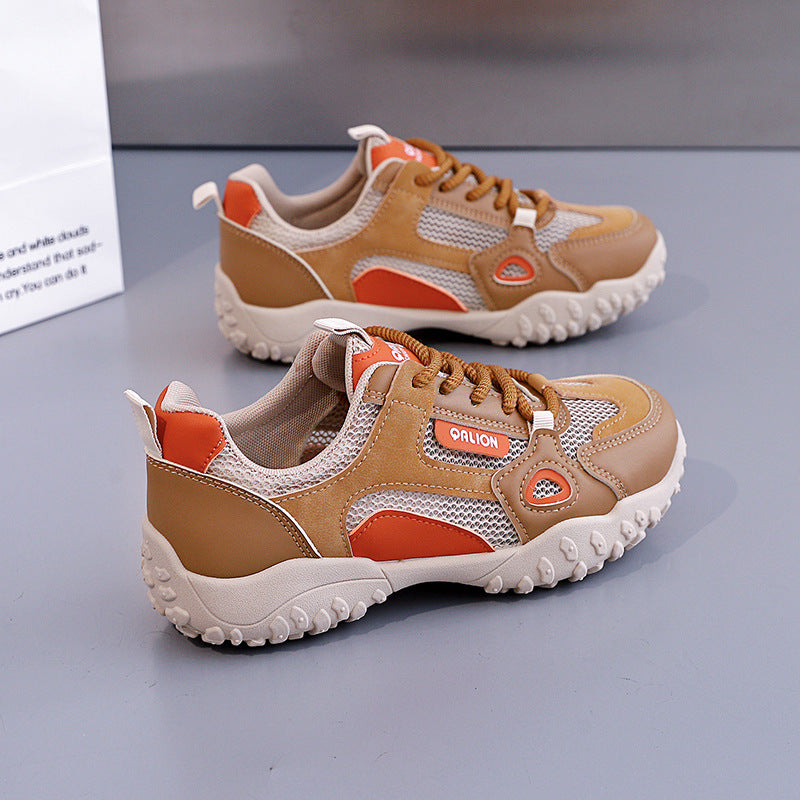 Damen Sportliche Freizeitsneaker mit atmungsaktiver Mesh-Oberfläche und robustem Profil R&B