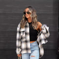 Damen Kariertes Oversized-Hemd im lässigen Stil R&B