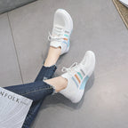 Damen Leichte Freizeit-Sneaker mit atmungsaktiver Mesh-Oberfläche und flexibler Laufsohle R&B