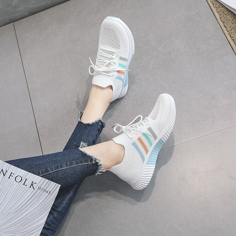 Damen Leichte Freizeit-Sneaker mit atmungsaktiver Mesh-Oberfläche und flexibler Laufsohle R&B