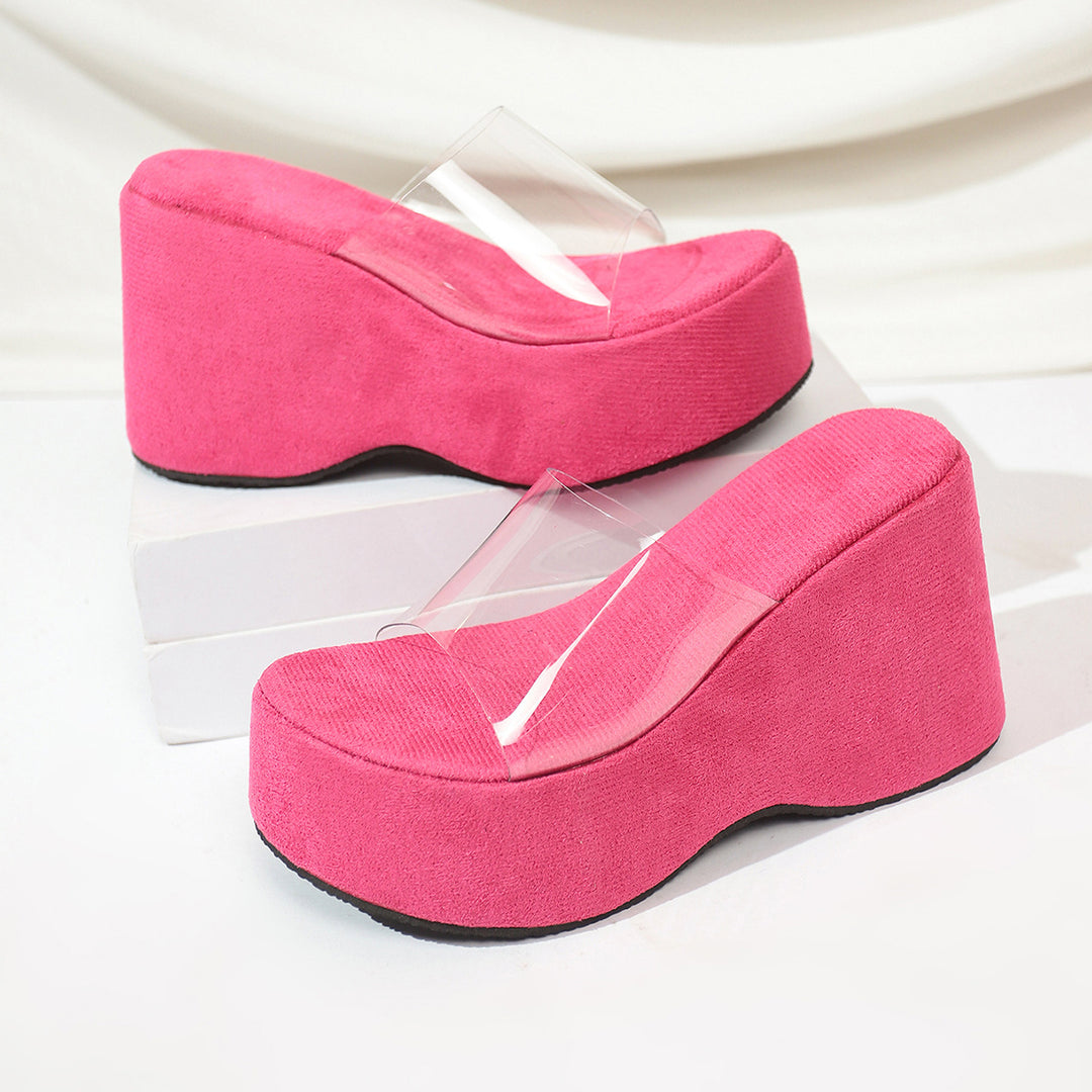 Damen Wedge-Sandalen mit modischem Plateau und geschlossenen Riemen R&B