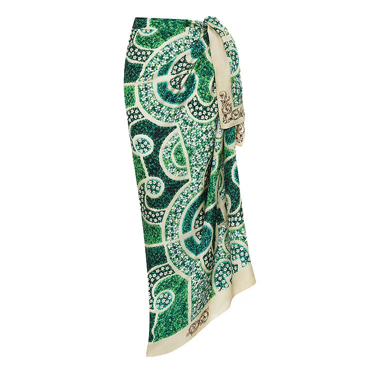 Damen Einteiler Badeanzug mit kunstvollem Blumenmuster R&B