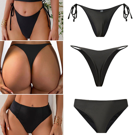 Damen Hochgeschnittener Bikini mit seitlichen Bindebändern R&B