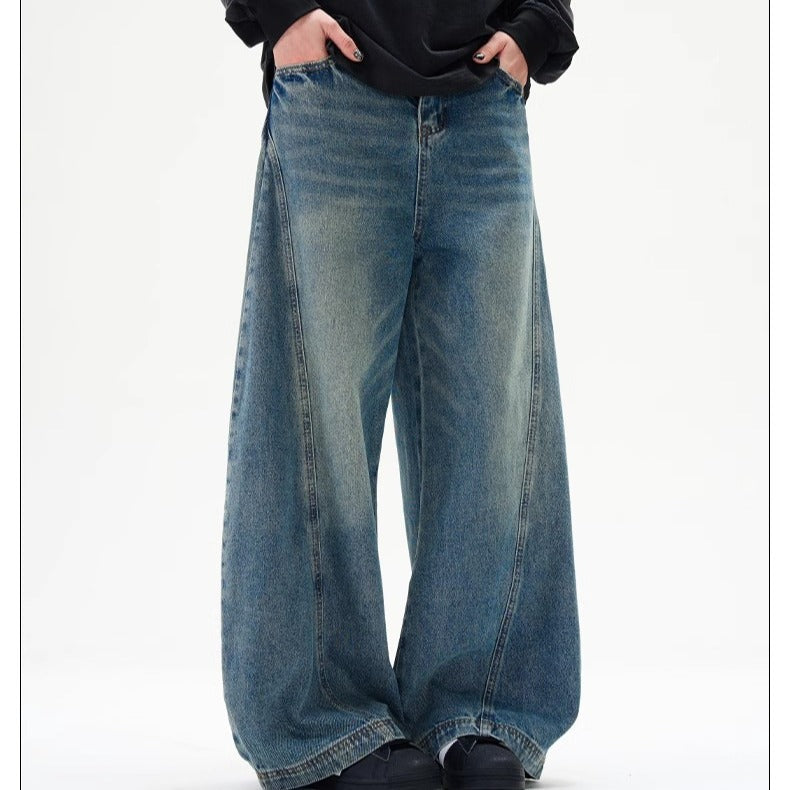 Damen Weit geschnittene Jeanshose R&B