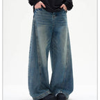 Damen Weit geschnittene Jeanshose R&B