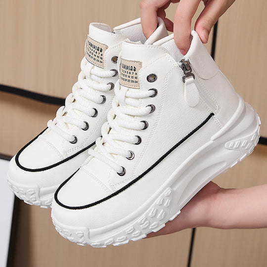 Damen Hochwertige Sneaker mit innovativer Schnürtechnik und Reißverschluss R&B