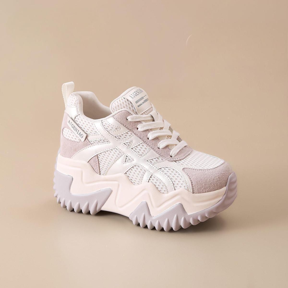 Damen Sportliche Chunky Sneakers mit ausgeprägter Profilsohle und atmungsaktivem Obermaterial R&B