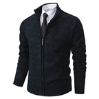 Herren modische Strickjacke mit grafischem Zipper-Design