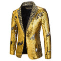 Herren extravagante Pailletten-Blazerjacke R&B