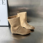 Damen stilvolle Ankle Boots aus hochwertigen Veloursleder R&B