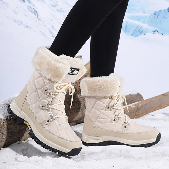 Damen Winterstiefel mit rutschfester Sohle und warmem Innenfutter R&B