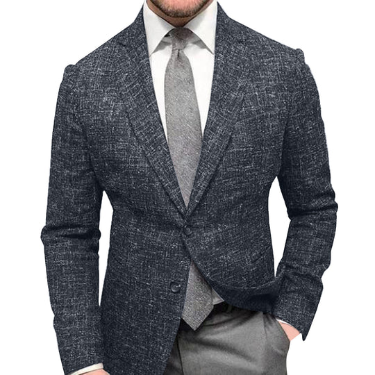Herren elegante Karomuster Blazerjacke mit schmalem Schnitt R&B