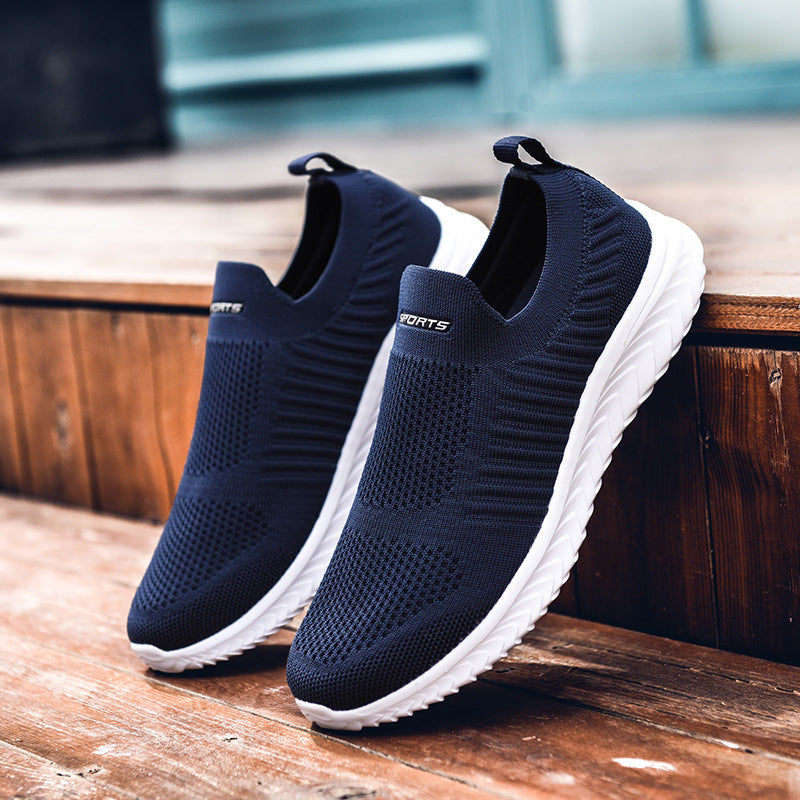 Damen Bequeme Slip-On Freizeitschuhe mit elastischem Strickoberteil R&B