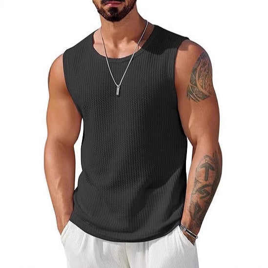 Herren Sportliches Tanktop mit atmungsaktiver Wabenstruktur R&B