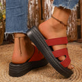 Damen Wedge-Pantoletten mit komfortablem Riemendesign und atmungsaktiver Sohle R&B