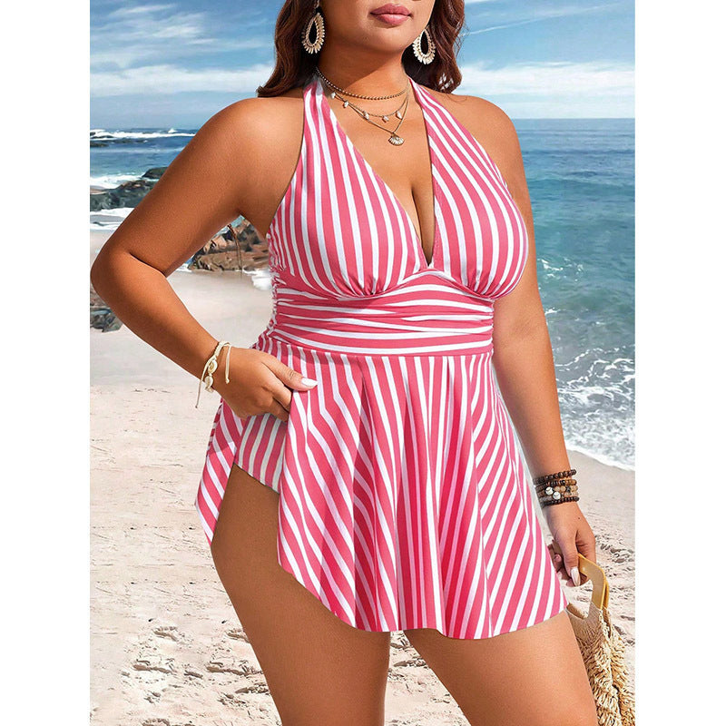 Damen Strandkleid mit raffiniertem Wickeldesign R&B