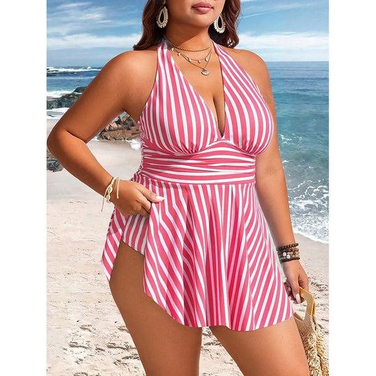Damen Strandkleid mit raffiniertem Wickeldesign R&B
