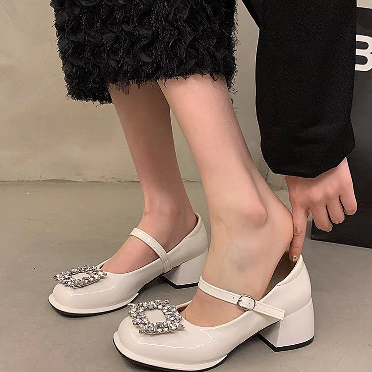 Damen Elegante Slingback-Pumps mit funkelndem Schmuckdetail R&B