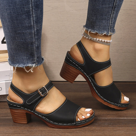 Damen Sandalen mit Blockabsatz R&B
