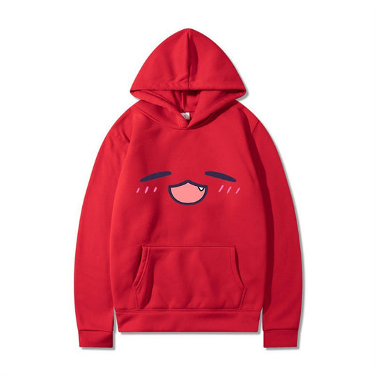 Damen Kapuzenpullover mit fröhlichem Cartoon-Gesicht und bequemer Passform R&B