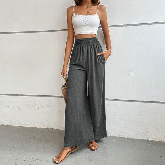 Damen Weit geschnittene Sommerhose mit elastischem Bund R&B