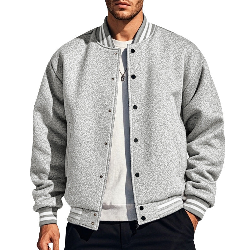 Herren Collegejacke mit elastischen Bündchen und hochwertiger Verarbeitung R&B