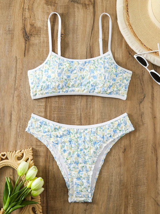 Damen Bikini-Set mit elegantem Blumendesign R&B