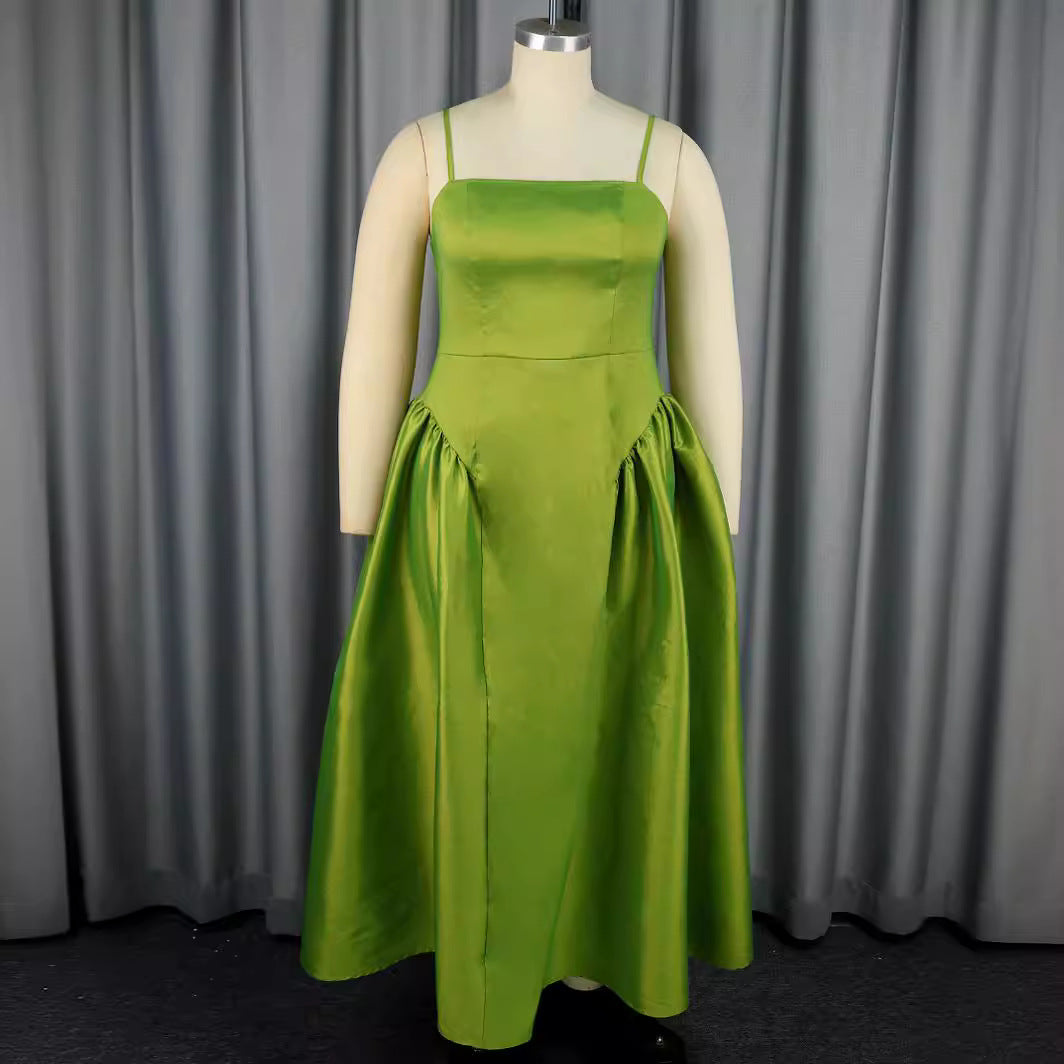 Damen Elegantes A-Linien Maxikleid mit großzügigem Rock R&B