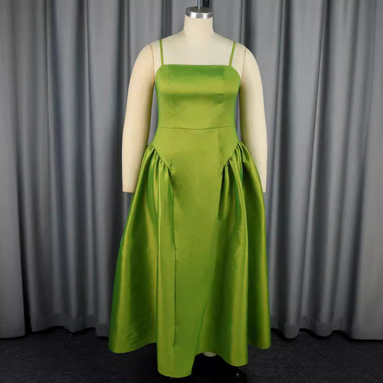 Damen Elegantes A-Linien Maxikleid mit großzügigem Rock R&B