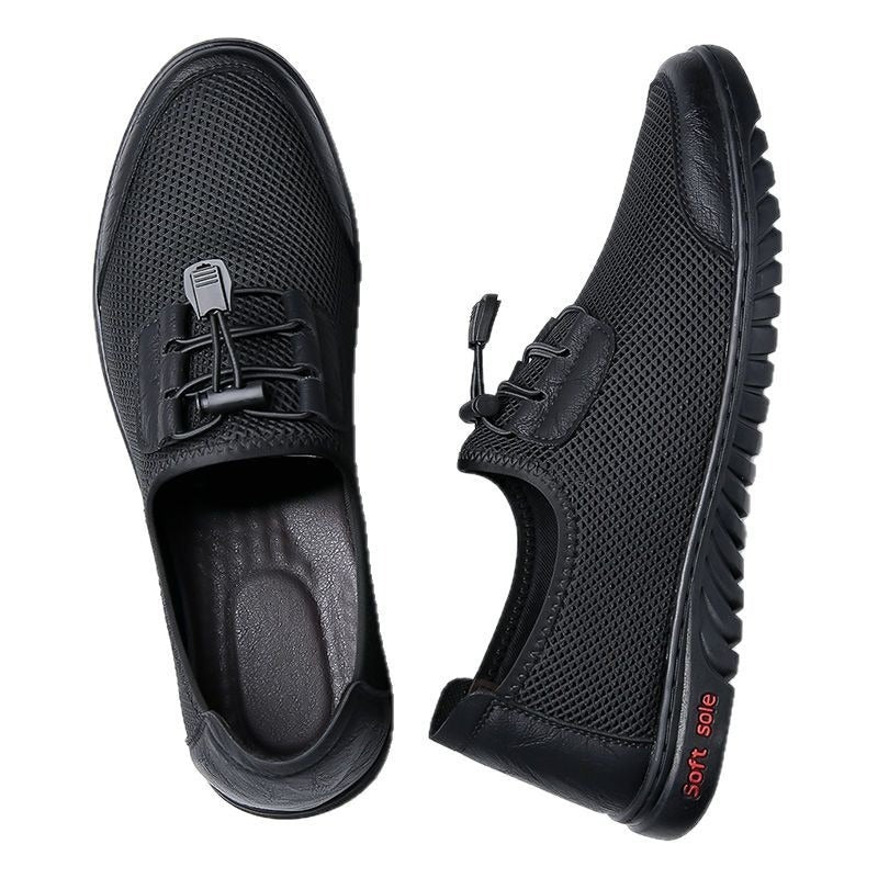Herren Bequeme Mesh-Slipper mit elastischem Schnürsystem R&B