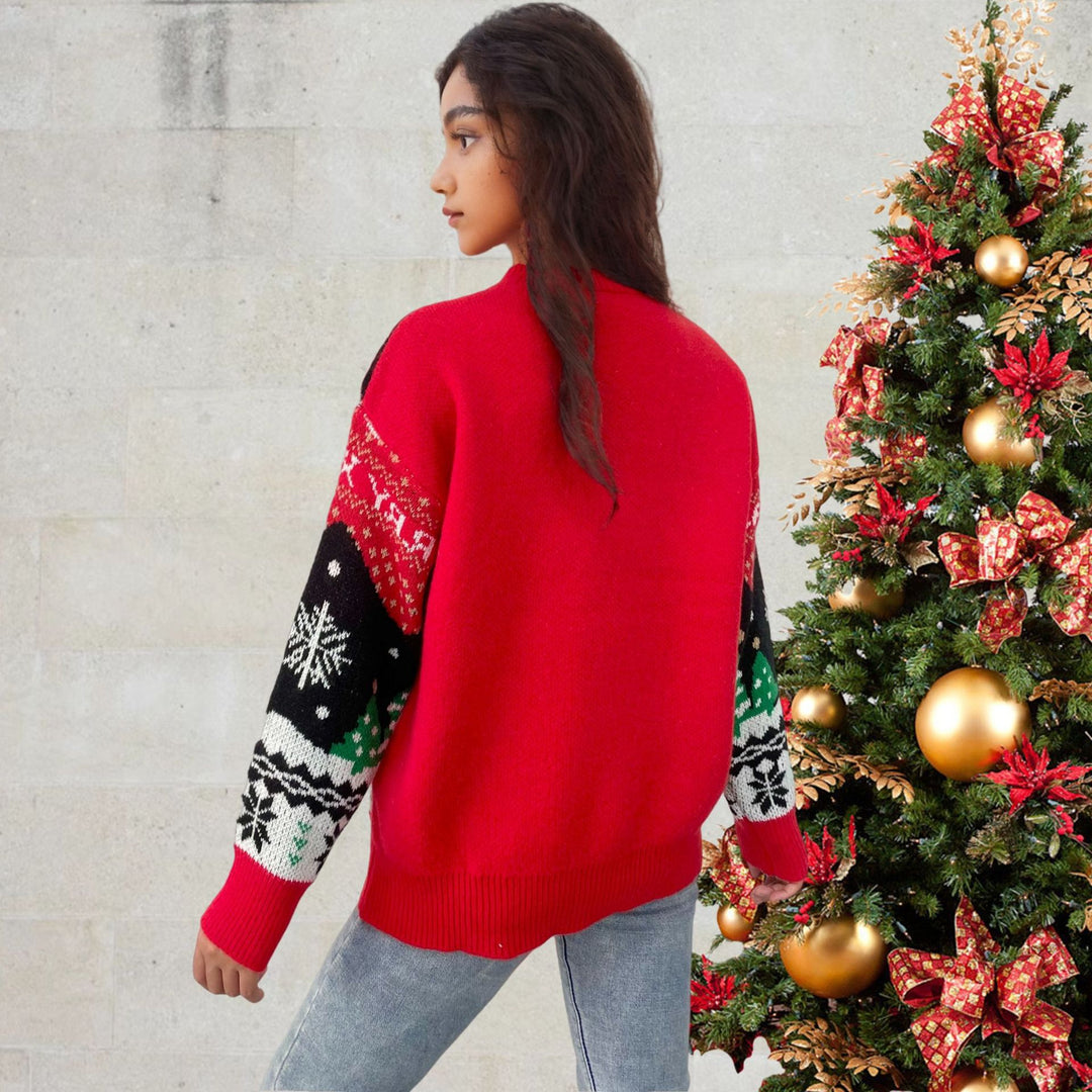 Damen Weihnachtspullover mit festlichen Motiven und bequemer Passform R&B