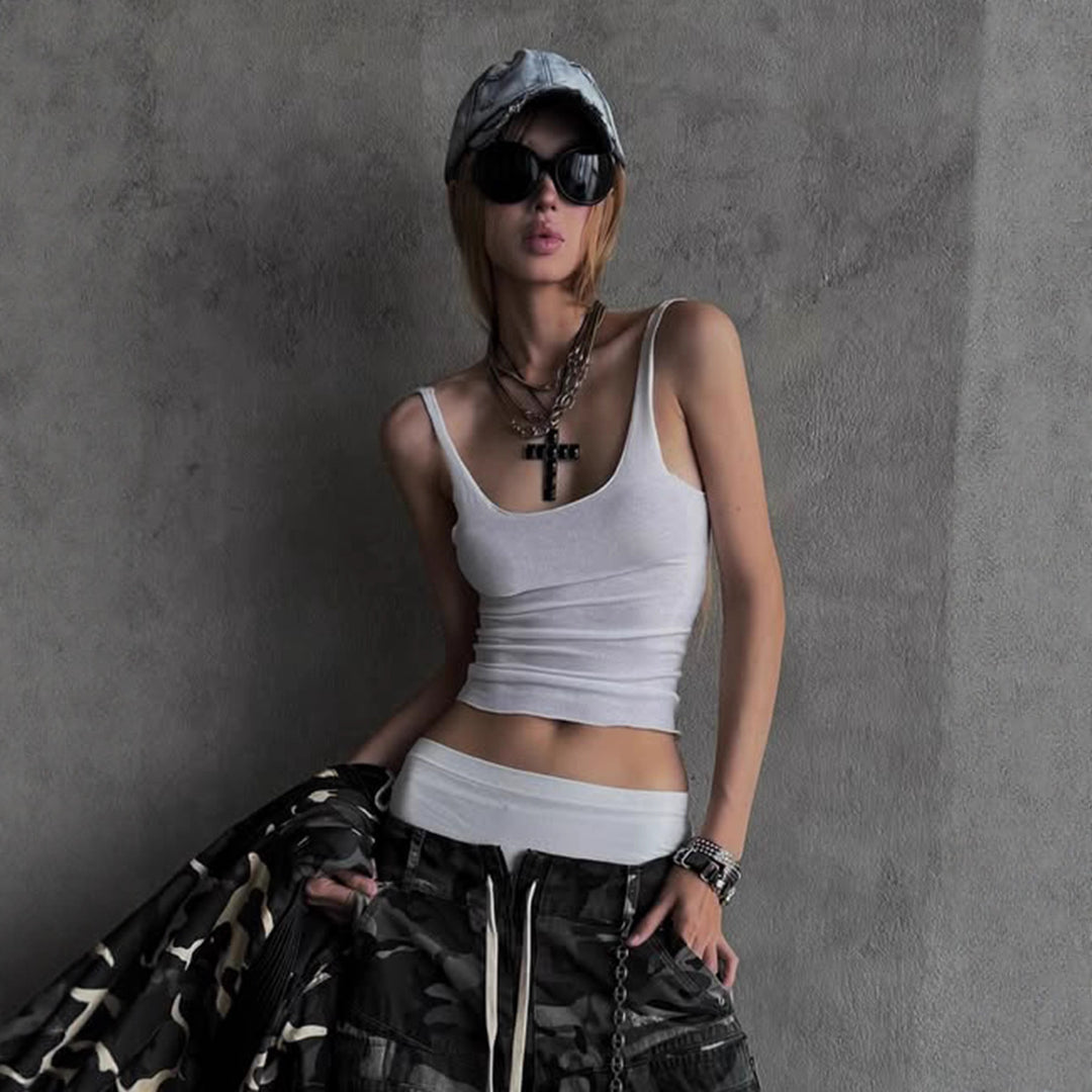 Damen Sportliches Trägershirt mit integrierten Bustiers R&B