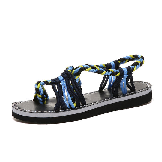 Damen Freizeit-Sandalen mit kunstvoll geflochtenem Riemen-Design R&B
