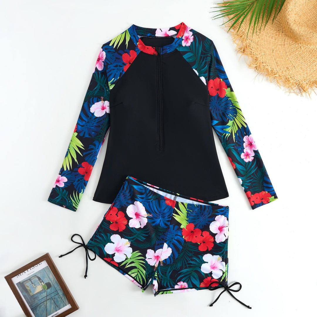 Damen Sportlicher Langarm-Surfuanzug R&B