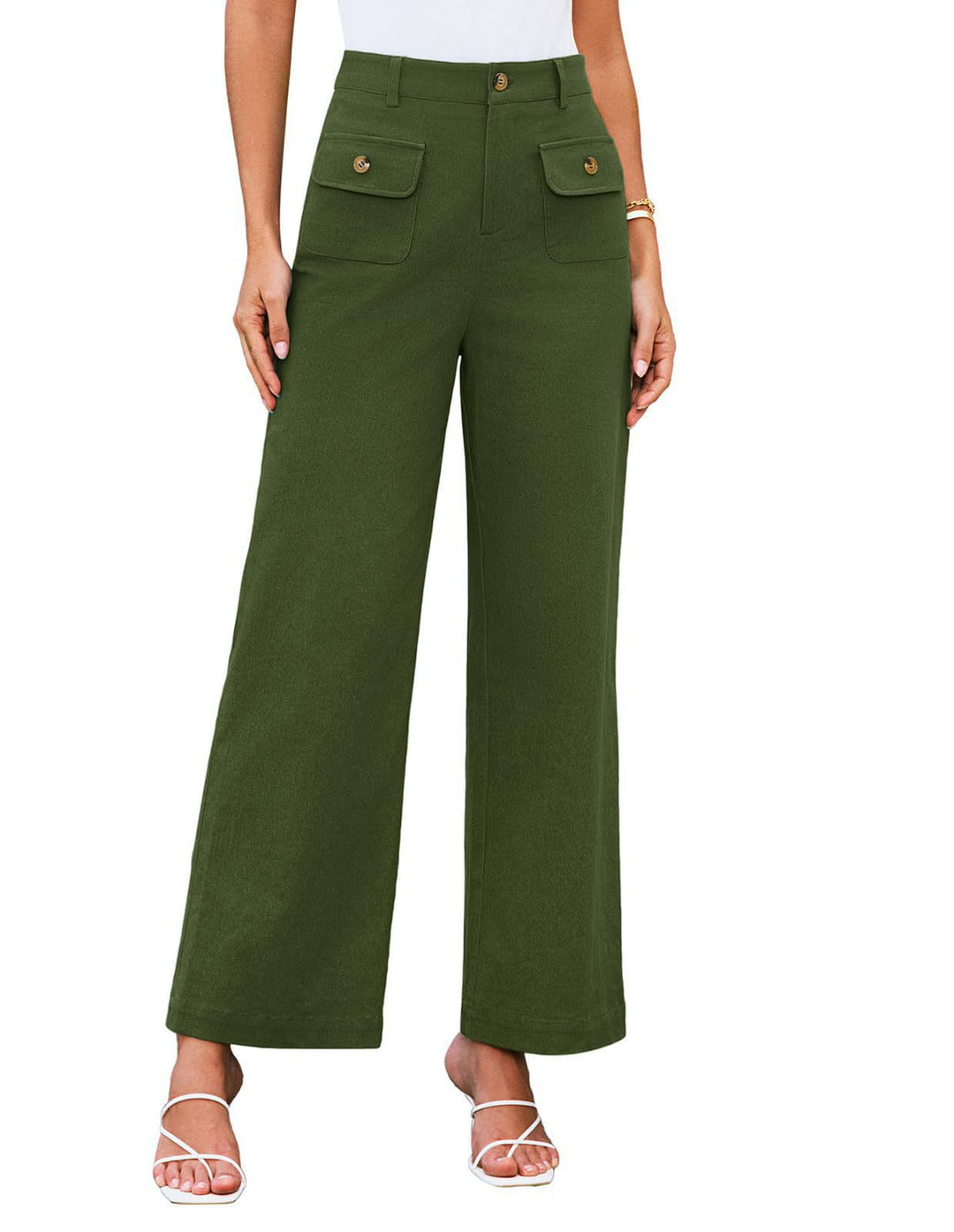 Damen weite Stoffhose mit praktischen Taschen R&B