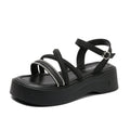 Damen Plateausandalen mit funkelndem Riemen R&B