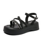 Damen Plateausandalen mit funkelndem Riemen R&B
