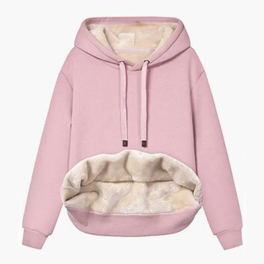 Damen Kuscheliger Kapuzenpullover mit Fleece-Futter R&B