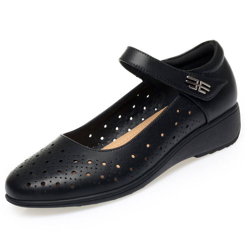 Damen Ballerinas mit verstellbarem Riemen und luftiger Lochoptik R&B