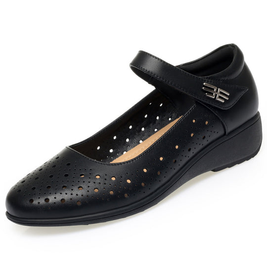 Damen Ballerinas mit verstellbarem Riemen und luftiger Lochoptik R&B