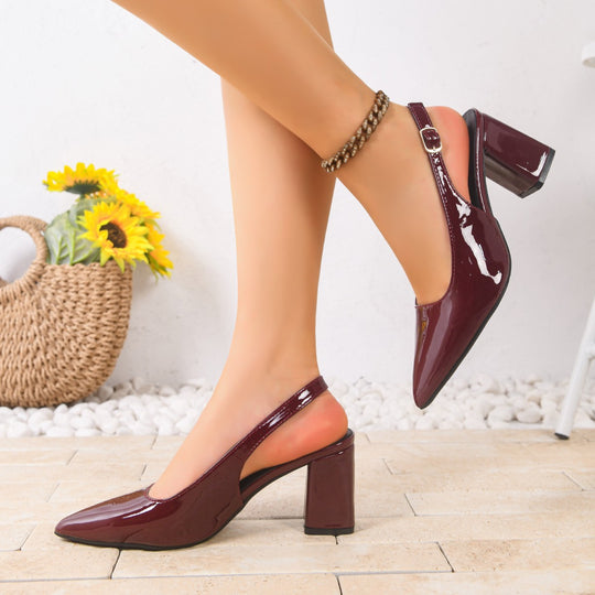 Damen Slingback-Pumps mit komfortablem Blockabsatz R&B