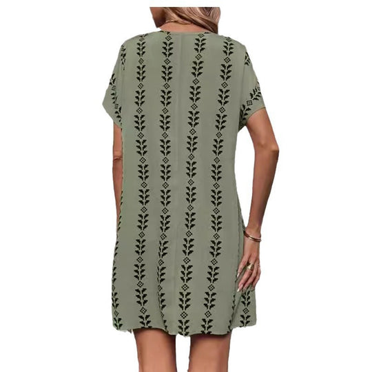 Damen lässiges Freizeitkleid mit trendigem Blumenmuster und komfortablem Schnitt R&B