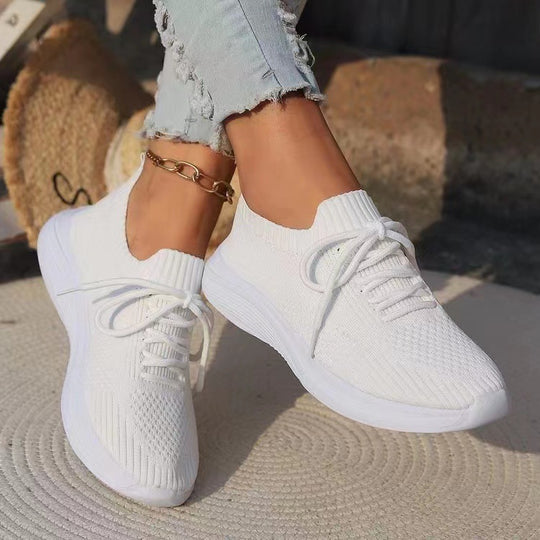 Damen Atmungsaktive Sneaker mit elastischem Strick-Obermaterial und stützendem Fußbett R&B