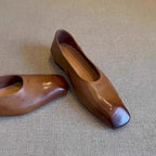 Damen Ballerinas mit elegantem, abgerundetem Design und hochwertiger Lederverarbeitung Heidi Mode