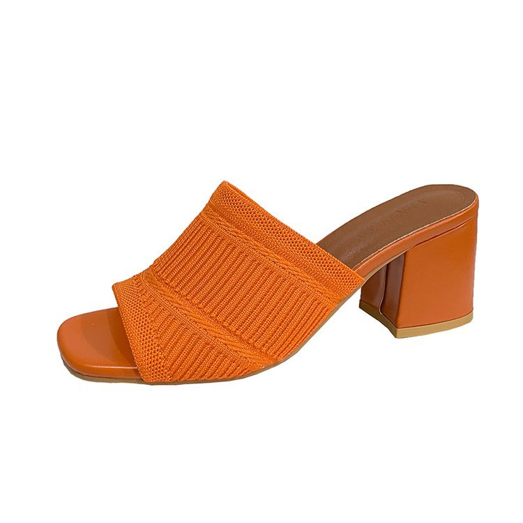 Damen elegante Mules mit strukturiertem Obermaterial und Blockabsatz R&B