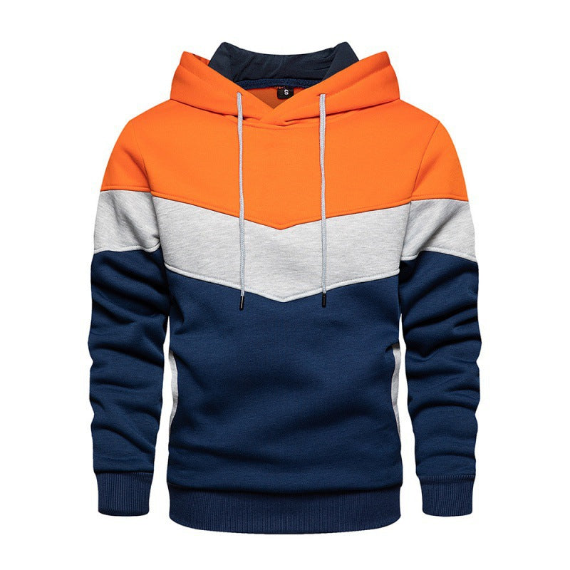 Herren Sportlicher Kapuzenpullover mit modernem Farbblockdesign und atmungsaktiven Eigenschaften R&B