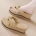 Damen Elegante Plateau-Sandalen mit modischem Knoten-Design R&B